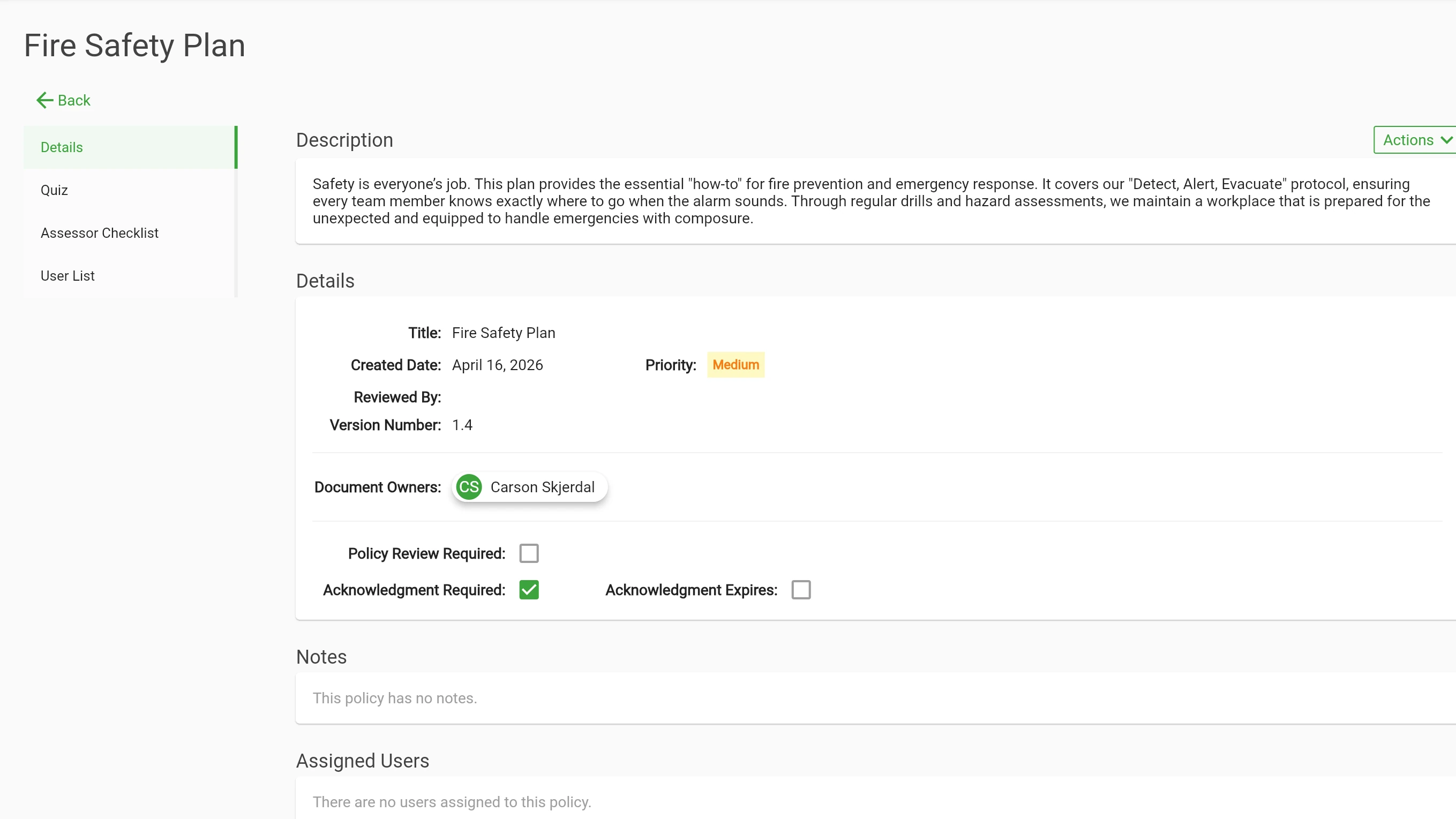 Asset Maintenance Log